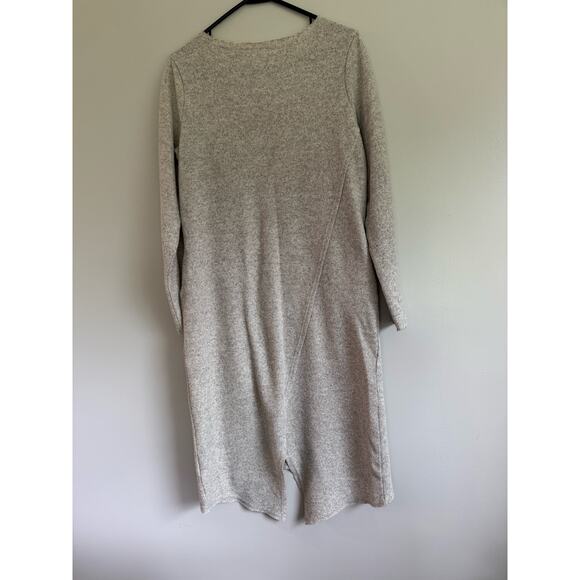 Moth by Anthropologie raw edge, tan sweater dress‎ with pockets - Picture 4 of 7